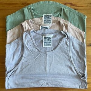 3 Jungmaven Hemp/Cotton Tank Tops Size S (Men’s Sizing)